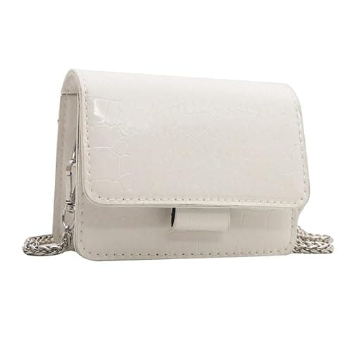 Metallic Evening Mini Silver Purse, Crossbody Bags for Women Y2K Glitter Clutch Handbag for Nightclub Parties - Image 1