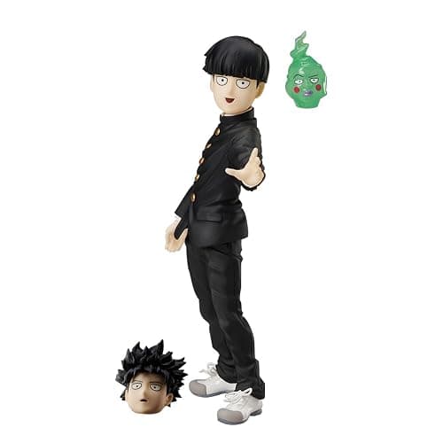 YLQANONG Mob Kageyama Shigeo Figures Interchangeable Heads Mob Anime Figure Statues PVC Anime Action Figurine 6.3IN - Image 1