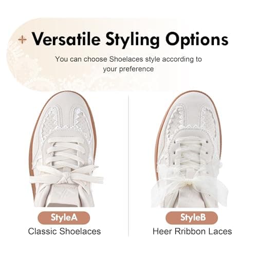 JACKSHIBO Women's Ribbon Lace-Up Fashion Sneakers Arch Support Gum Sole Tennis Walking Shoes with Memory Foam thumbnail 5