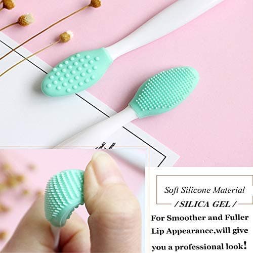 Lip Scrub Brush,Lip Scrubber Exfoliator,Double-Sided Silicone Lip Exfoliating Tool,Gentle Lip Exfoliator Scrubber Brush for Smooth,Soft,Bright,and Healthy Lips(2 PCS) thumbnail 7