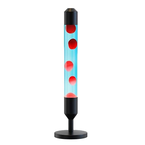 Kyzfy 24.4-Inch Relaxing Liquid Motion Lamps,Magma Lamps, Home Decor Living Room Office Bedroom Lamp ((Red Wax Blue Water/Black)) - Image 1