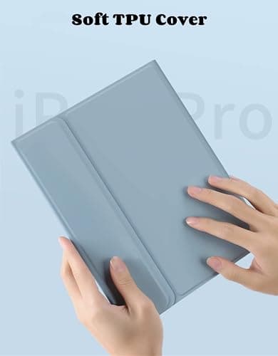 AnMengXinLing Keyboard Case for iPad Air 5 2022/Air 4 2020-Touchpad Detachable Keyboard with Pencil Holder -Slim Leather Folio Smart Cover for iPad Air 5th/4th 10.9 inch, Mint Green - iPad9/iPad8/iPad7 10.2inch New Pink thumbnail 6