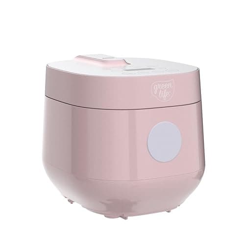 GreenLife Digital Rice Cooker, 2-Cups Uncooked/4-Cups Cooked, Removable Nonstick Ceramic PFAS-Free Pot, One-Touch Presets, Oats, Quinoa, Brown Rice, Auto Keep Warm, Fuzzy Logic Tech, 1.5QT, Pink thumbnail 7