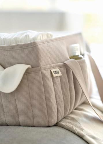Mamas & Papas Nappy Caddy, Nursery Organizer for Changing Station and Travel, Storage Solution, Baby Shower Idea, Cashmere Waffle, 37 x 20 x 7cm thumbnail 6