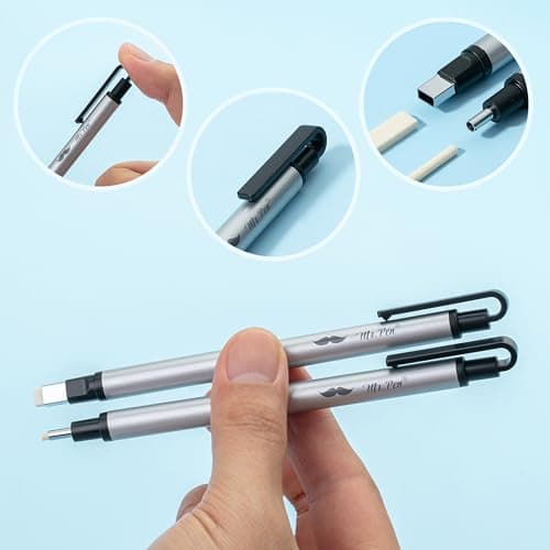 Mr. Pen- Pen Style Eraser Set, 2 Pack, Square & Round Tip thumbnail 6