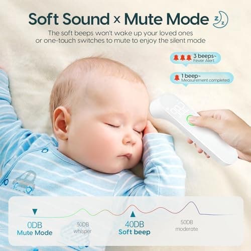Thermometer for Adults and Kids, Fast Accurate Baby Thermometer, Fever Alarm & Mute Mode, Baby Essentials - Lifetime Support thumbnail 4