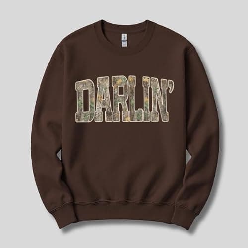 FITIN Unisex Darlin’ Camo Sweatshirt for Women – Western Country Graphic Crewneck Camouflage Southern Pullover thumbnail 7