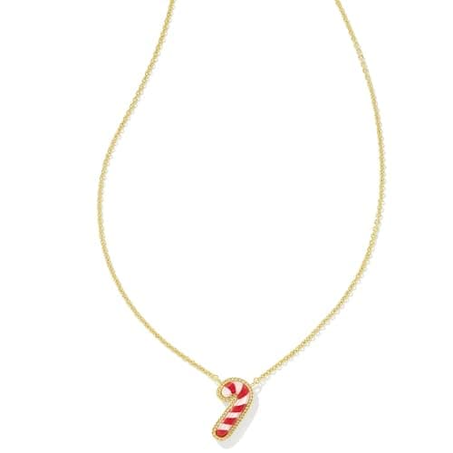 Kendra Scott Candy Cane Pendant Necklace, 14k Gold Plated Brass, Fashion Jewelry for Women - Image 1