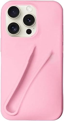 Miuhuy lip Gloss Phone Case (No Includes), Liquid Silicone lip Balm Phone Case with Microfiber Lining for iPhone 13 Pink - Image 1