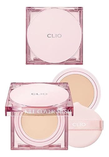 CLIO Kill Cover Mesh Glow Cushion Foundation ([Refill Included] 15g*2, 24W SAND), Glass Skin, Long-Lasting, Lightweight, Buildable Coverage, Glowy Skin Makeup thumbnail 8