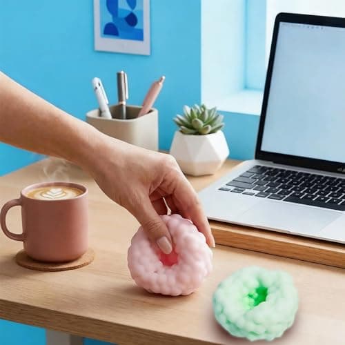 Crunchy Squishy Noisy Stress Balls Ice Skin Fidget Sensory Toys,Crunchy Stress Ball, Slow Rise Squishy Fidget Toy for Anxiety Relief, Handmade Moldable Squeeze Ball for Kids Adults (2*Purple) thumbnail 6