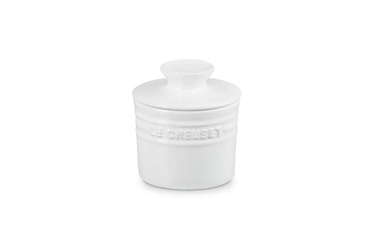 Le Creuset Stoneware Butter Crock, 6 oz., White thumbnail 3