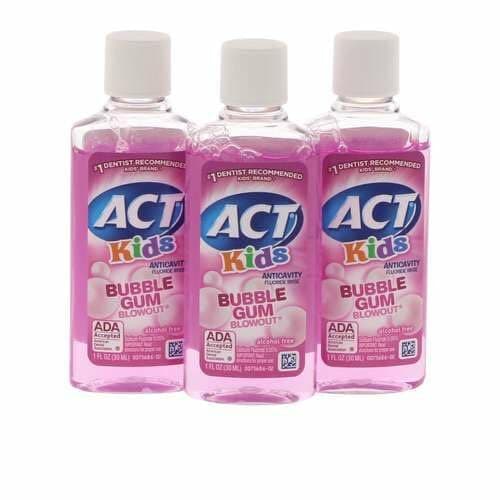 Kids Travel Size Mouthwash Bubble Gum - 1 oz. (Pack of 3) - Image 1