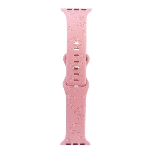 Engraved Band Compatible with Apple Watch Bands 40mm 41mm 42mm 44mm 45mm 38mm 46mm 49mm for Women, Cute Cartoon Cat Soft Silicone Strap for iWatch bands Series 10 9 8 7 6 5 4 3 2 1 SE - Pink 1 - 38/40/41/42mm (Series10) thumbnail 4