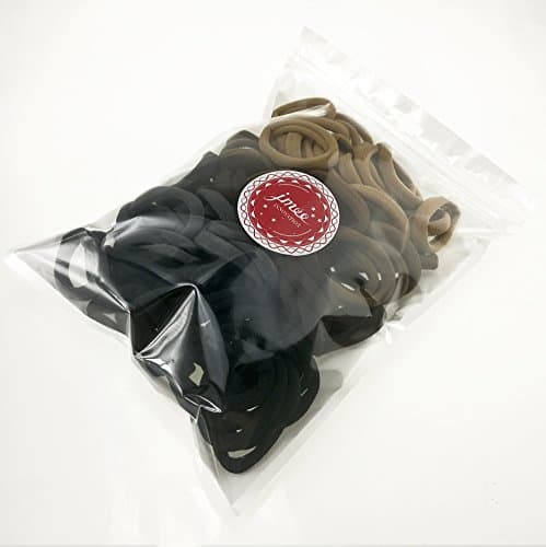 J-MEE Hair Bands Hair ties for Thick Hair 100PCS Seamless Cotton Simply Ponytail Holders Headband Scrunchies Hair Accessories No Crease Damage (Neutral Colors) thumbnail 7