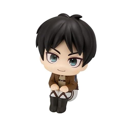 Eren Jaeger Figure Cute Anime Look Up Figure Levi Eren Jaeger Action Figures Statue Titan Anime Figurine Cake Topper Decoration 10cm/3.94inch thumbnail 5