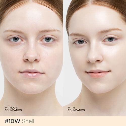 JUNG SAEM MOOL Essential Skin Nuder Cushion | Natural Finish, Buildable Coverage Cushion Foundation by Korean Makeup Artist (Mini, 0.17 Fl Oz), 10W Shell thumbnail 2