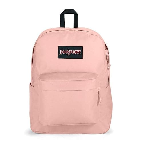 JanSport SuperBreak Plus Backpack with Padded 15-inch Laptop Sleeve and Integrated Bottle Pocket - Spacious and Durable Daypack for Work and Travel - Misty Rose - Image 1