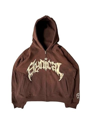 EMMIOL Balaclava Oversized Full Zip Hoodie With Built-In Wind Proof Mask Long Sleeve Pullover Sweatshirt With Pocket - Image 1