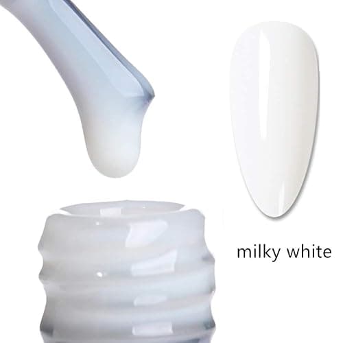 MEMEDA Gel Nail Polish, Milky White Nude Gel Polish, 0.27 fl oz thumbnail 4