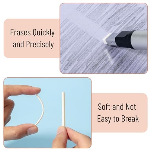 Mr. Pen- Pen Style Eraser Set, 2 Pack, Square & Round Tip thumbnail 3