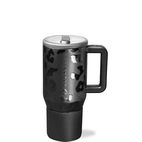 HydroJug Kids - 20 oz Insulated Kids Water Bottle with Flip Straw & Handle | Leak-Proof & Durable | Perfect for School, Sports, Lunch, Travel & Camp, Black Leopard - Black Leopard - Image 1