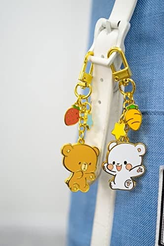 Milkmochabear Milk and Mocha Enamel Keychain Bundle Authentic Merchandise for Bags Accessory Couples Matching Cute Adorable thumbnail 7