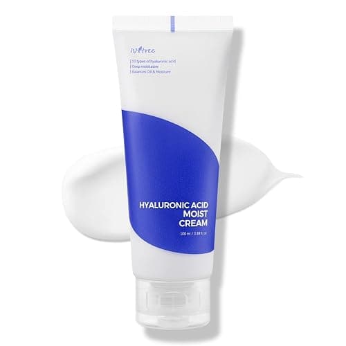 ISNTREE Hyaluronic Acid Moist Cream 100ml, 3.38 fl.oz | Korean Skincare | Deep Hydration for Dry Skin | Balances Oil & Moisture | Lightweight & Non-Greasy | Fragrance-Free - Image 1