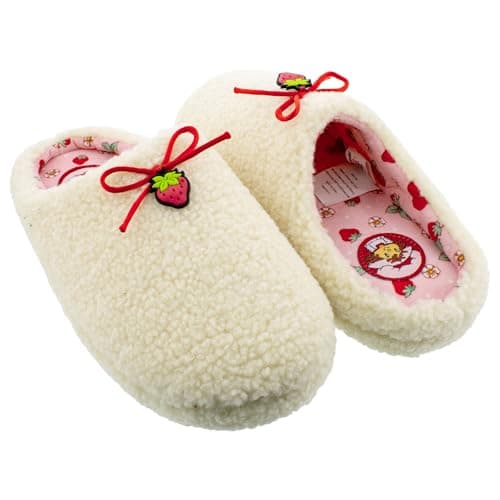 Ground Up Strawberry Shortcake Women's Slippers with Bows (Women's Footware Size, US Footwear Size System, Adult, Women, Alpha, Medium, Medium) thumbnail 2