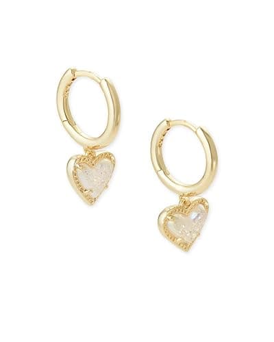 Kendra Scott Ari Heart Huggie Earrings for Women, Fashion Jewelry - Image 1