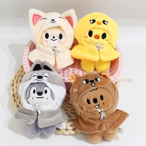RHEETADA 8 PCS Skzoo Keychains 4 Inches SKZ Plush Keychains SKZ Set Key Handbag Pendants(Detacloak) thumbnail 4