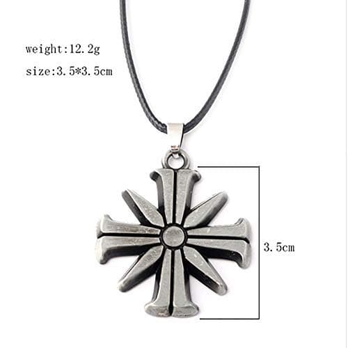 MEETCUTE Far Cry 5 Necklace Metal Eden Gate Necklaces Pendants Rope Pendant Chain Cult Sunflower Halloween Cosplay Accessory thumbnail 2