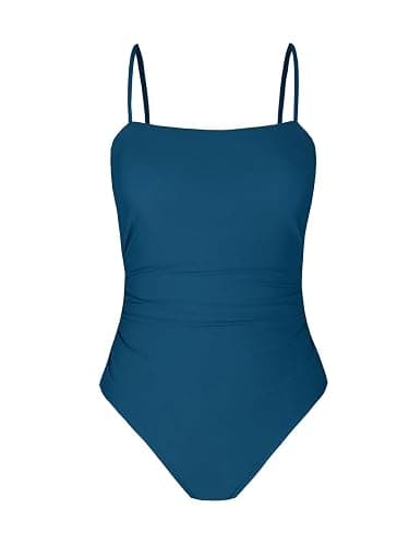 CUPSHE Women Swimsuit One Piece Bathing Suit Square Neck Cutout Back Tummy Control with Adjustable Spaghetti Straps thumbnail 4