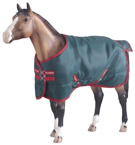 Breyer Traditional Rambo Blanket, Green/Red (1:9 Scale) thumbnail 3