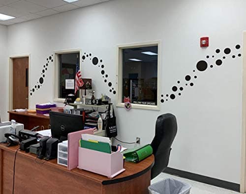 Black Polka Dot Wall Decals, Girls Room Wall Decor Stickers, Wall Dots, Vinyl Circle Peel & Stick DIY Bedroom, Playroom, Kids Room, Baby Nursery Toddler to Teen Bedroom Decoration (Black) thumbnail 7
