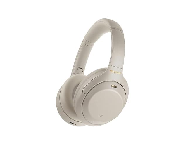 Sony WH-1000XM4 Noise Cancelling Wireless Headphones - 30hr Battery Life - Over Ear Style - Optimised for Alexa and Google Assistant - Built-in mic for Calls - Silver International Version - Silver/Gold - Image 1