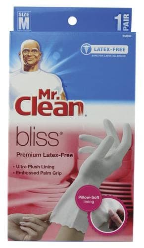 Mr. Clean Premium Latex-Free Gloves Bliss Medium Size (Pack of 2 Pairs) - Image 1