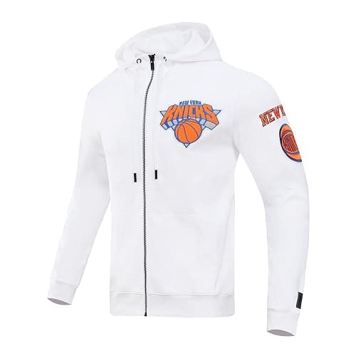 Pro Standard Mens NBA Classic Chenille Cotton Double Knit Full Zip Hoodie thumbnail 3