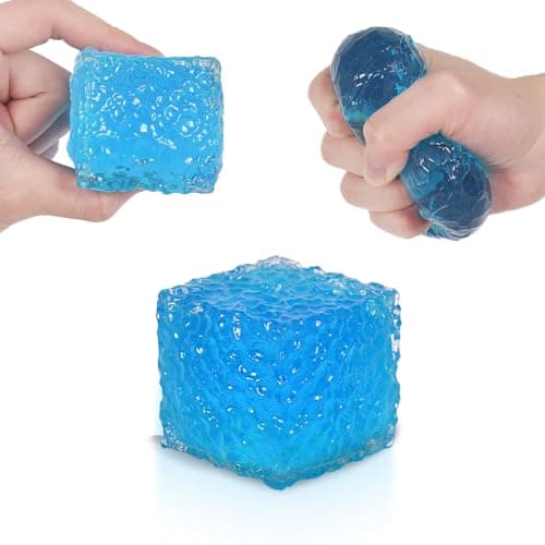 Fxnztumyth 1Pcs Frosted Honeycomb Ice Cube Squishy Toy - Durable Squeeze Toys for Stress Relief & Anxiety, Soft Sensory Fidget Toys for Boys Girls Age 3+, Portable Stress Balls for Focus (1.97“) - Image 1
