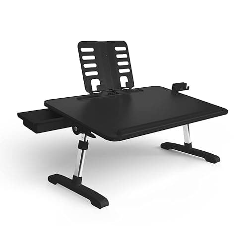 Limitless TotalDesk Portable Modern Workstation and Lap Desk with Adjustable Height & Tilt (Black) thumbnail 3