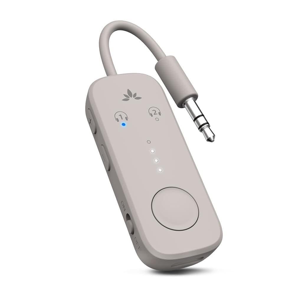 Avantree Relay - Airplane Bluetooth 5.3 Adapter with Qualcomm aptX Adaptive, Supports 2 AirPods or Headphones, 20H Playtime, 3.5mm AUX Jack Wireless Audio Transmitter for Planes, Flight Travel - Image 1
