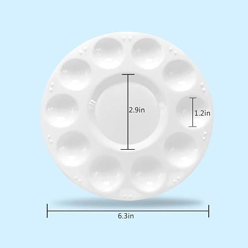 Hulameda Paint Tray Palettes, Plastic Paint Pallets for Kids or Students to Paints on School Project or Art Class-12pcs thumbnail 3