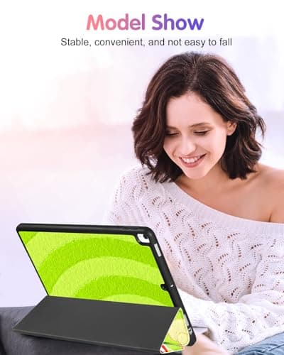 Uppuppy for iPad 9th/8th/7th Generation Case 10.2 Inch Girls Cute Boys Kids Women Folio Cover Pencil Holder Food Cartoon Cool Men Design Funny Fun Teen Cases for iPad 7/8/9 Gen A2602 A2270 A2197 thumbnail 6