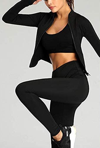 Lviefent Womens Lightweight Full Zip Running Track Jacket Workout Slim Fit Yoga Sportwear with Thumb Holes thumbnail 3