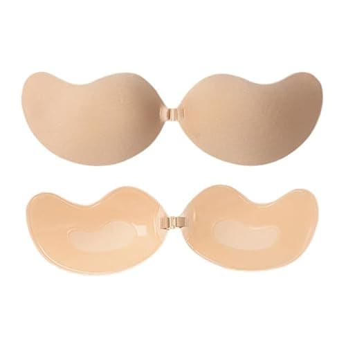 Sticky Bra, Backless Strapless Bra Push Up, Adhesive Invisible Lift Up Bras 2 Pairs thumbnail 2