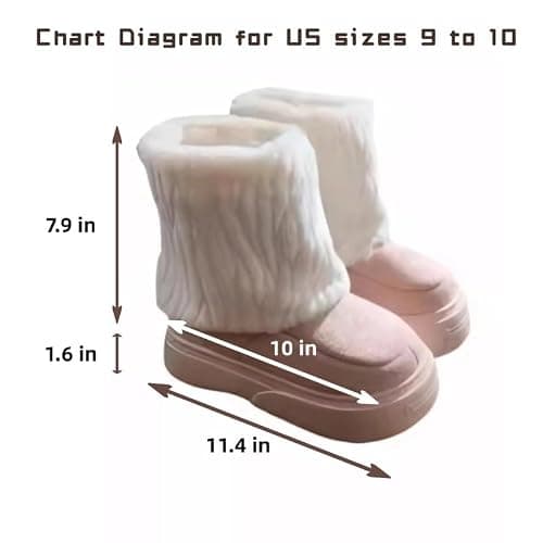 GBGRHM Women's Faux Fur Boot Snow Shoes Fuzzy and Plush Warm Winter Fluffy Kitten Y2k Aesthetic Cute Stuff thumbnail 7