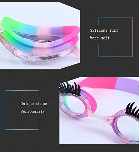 Swimming Goggles Anti Fog No Leak Non Slip UV Protection for Kids Boys Girls (Eyelash) thumbnail 3