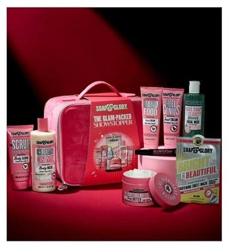 Soap & Glory Gift Set, Bath and Body Collection with Face Mask, Hand Cream, Foot Cream, Body Butter, Body Polish, Body Wash, Lip Gloss, Wash Bag - Christmas Gift Set thumbnail 5