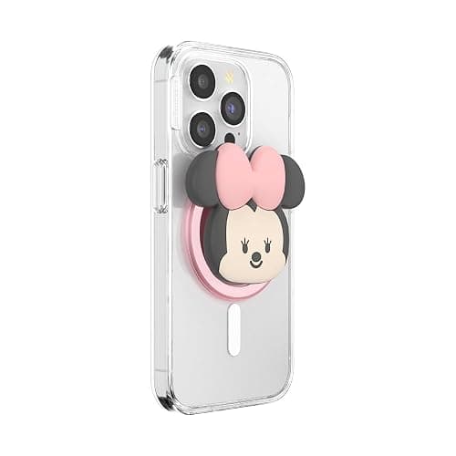 PopSockets Phone Grip for MagSafe with Kickstand, Magnetic Stand, Swappable Top, Secure Hold for iPhone MagSafe Cases, Phone & Tablet Grip, Cute PopSockets, Disney - Kawaii Minnie thumbnail 2