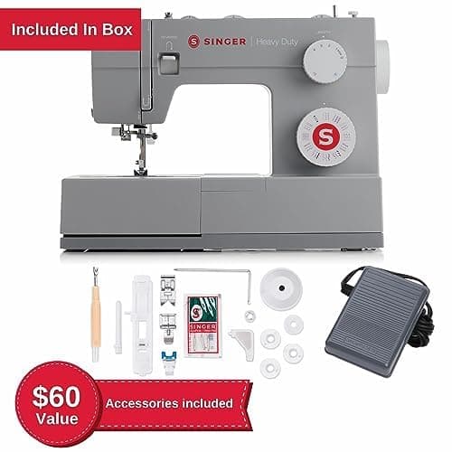 SINGER Heavy Duty 4432 High Speed Sewing Machine with Accessory Kit | Strong Motor With Enhanced Piercing Power, 110 Stitch Applications, Full Metal frame, 1-step Buttonhole & LED Light thumbnail 3